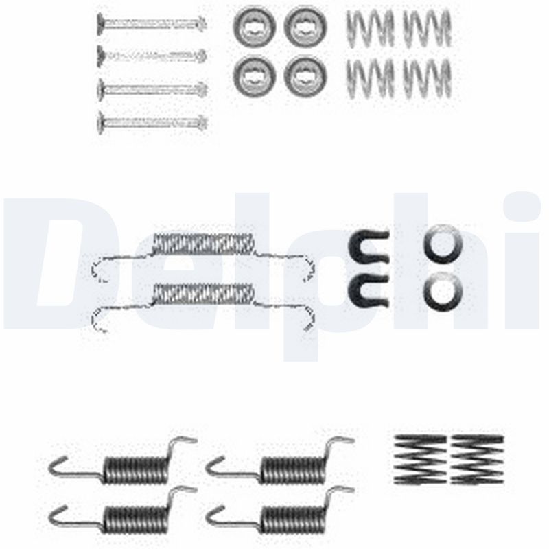 Set accesorii saboti frana parcare MITSUBISHI LANCER VIII Sportback (CX_A) 2.0 Ralliart 4WD (CX4A) benzina 241 cai DELPHI LY1367