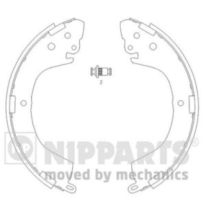 Set saboti frana MITSUBISHI L400 bus (PD_W, PC_W, PA_V, PB_V, PA_W) 2500 TD (PA5W) diesel 87 cai NIPPARTS J3505040