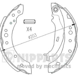 Set saboti frana MITSUBISHI COLT VI (Z3_A, Z2_A) 1.3 Flexfuel (Z35A) Benzina/Etanol 95 cai NIPPARTS N3505043