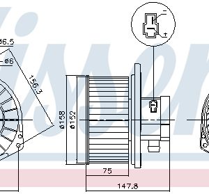 Ventilator habitaclu MITSUBISHI L200 / TRITON platou / sasiu (KA_T, KB_T) 2.5 DI-D (KA4T) diesel 128 cai NISSENS 87531