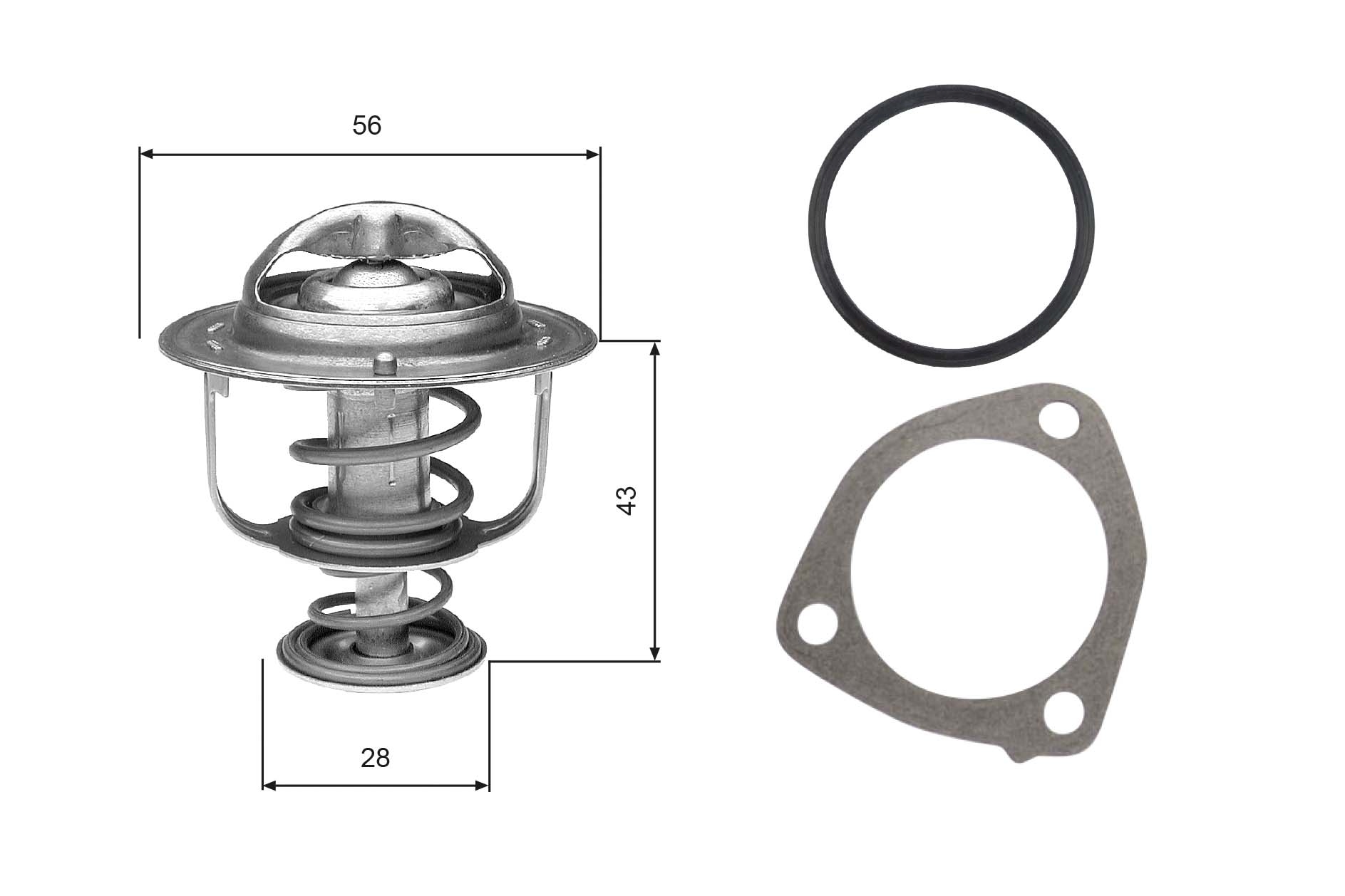 Termostat lichid racire MITSUBISHI Canter (FB7, FB8, FE7, FE8) VII FE74B diesel 125 cai GATES TH31276G1