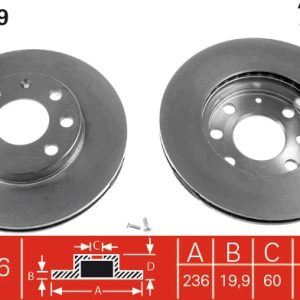 Disc frana OPEL COMBO Autoutilitara/limuzina spatioasa (71_) 1.7 D diesel 60 cai TRW DF1609
