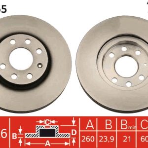 Disc frana OPEL COMBO Autoutilitara/limuzina spatioasa 1.3 CDTI 16V diesel 75 cai TRW DF4165