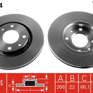Disc frana OPEL ROCKS-E Electric (9AZ2CA) electric 8 cai TRW DF4184
