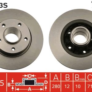 Disc frana OPEL VIVARO A bus (X83) 2.0 CDTI (F7, J7, A07) diesel 114 cai TRW DF4273S