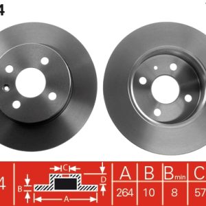 Disc frana OPEL COMBO Tour 1.7 DTI 16V diesel 75 cai TRW DF4344