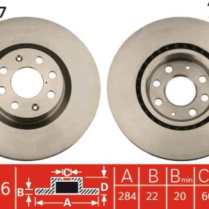 Disc frana OPEL ADAM (M13) 1.4 benzina 87 cai TRW DF4737