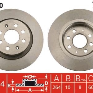 Disc frana OPEL ADAM (M13) 1.0 benzina 115 cai TRW DF4740