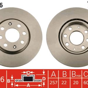 Disc frana OPEL ADAM (M13) 1.4 S benzina 150 cai TRW DF4796