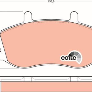 Placute frana OPEL MOVANO A caroserie (X70) 2.5 DTI (FD) diesel 115 cai TRW GDB1380