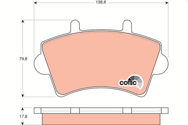 Placute frana OPEL MOVANO A platou / sasiu (X70) 2.5 DTI (ED, HD, UD0, UD4) diesel 115 cai TRW GDB1442