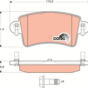 Placute frana OPEL MOVANO A bus (X70) 1.9 DTI (JD) diesel 80 cai TRW GDB1470