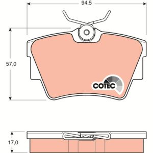 Placute frana OPEL VIVARO B caroserie (X82) 1.6 CDTI (05) diesel 116 cai TRW GDB1479