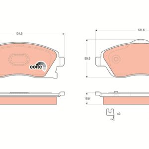 Placute frana OPEL COMBO Tour 1.4 benzina 90 cai TRW GDB1570