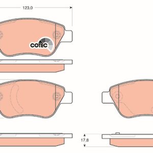 Placute frana OPEL ADAM (M13) 1.4 LPG Benzina/Autogaz (GPL) 87 cai TRW GDB1700