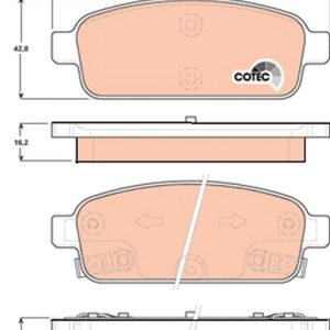 Placute frana OPEL MOKKA / MOKKA X (J13) 1.4 4x4 (_76) benzina 152 cai TRW GDB1844