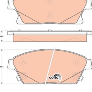 Placute frana OPEL MOKKA / MOKKA X (J13) 1.6 CDTI 4x4 (_76) diesel 136 cai TRW GDB1847