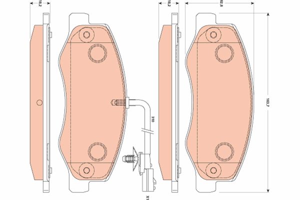 Placute frana OPEL MOVANO B platou / sasiu (X62) 2.3 CDTI RWD (EV, HV, UV) diesel 136 cai TRW GDB1885
