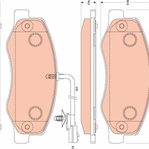 Placute frana OPEL MOVANO B platou / sasiu (X62) 2.3 CDTI RWD (EV, HV, UV) diesel 163 cai TRW GDB1885