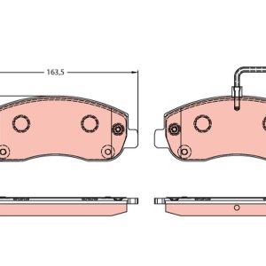 Placute frana OPEL MOVANO B platou / sasiu (X62) 2.3 CDTI FWD (EV, HV, UV) diesel 101 cai TRW GDB1910