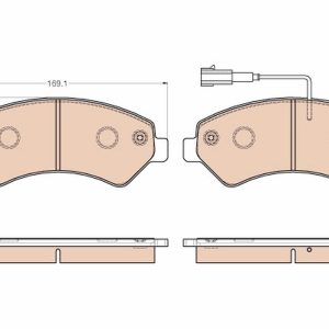 Placute frana OPEL MOVANO C caroserie (U9) 2.2 D diesel 165 cai TRW GDB1982