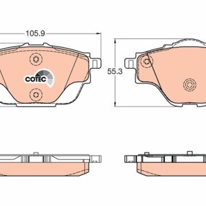 Placute frana OPEL GRANDLAND X Van 1.5 (75) diesel 131 cai TRW GDB2034