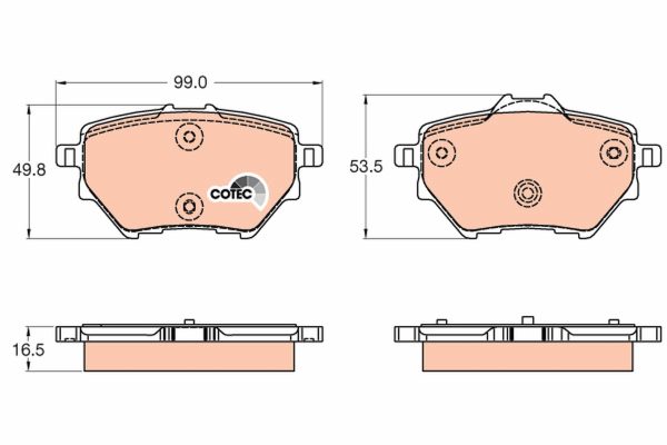 Placute frana OPEL GRANDLAND / GRANDLAND X (A18, P1UO) 1.5 Turbo D (75) diesel 131 cai TRW GDB2036