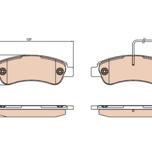 Placute frana OPEL MOVANO C caroserie (U9) 2.2 D diesel 165 cai TRW GDB2068