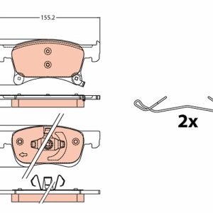 Placute frana OPEL ADAM (M13) 1.4 LPG Benzina/Autogaz (GPL) 87 cai TRW GDB2091