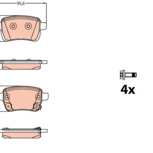 Placute frana OPEL ADAM (M13) 1.4 S benzina 150 cai TRW GDB2093