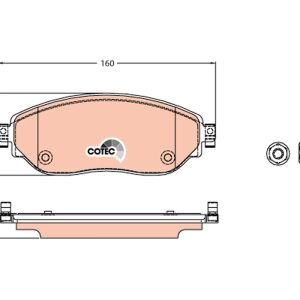 Placute frana OPEL VIVARO B bus (X82) 1.6 CDTI (06) diesel 125 cai TRW GDB2096