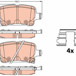 Placute frana OPEL AMPERA-E (F17) EV150 (48) electric 204 cai TRW GDB2180