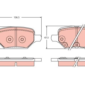 Placute frana OPEL MOKKA / MOKKA X (J13) 1.4 4x4 (_76) benzina 152 cai TRW GDB2406