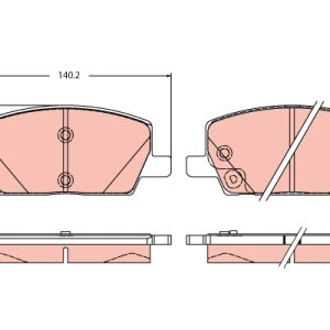 Placute frana OPEL MOKKA / MOKKA X (J13) 1.8 4x4 (_76) benzina 140 cai TRW GDB2407