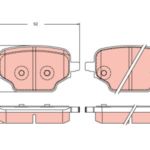 Placute frana OPEL COMBO Autoutilitara/limuzina spatioasa (K9) 1.2 benzina 131 cai TRW GDB2410