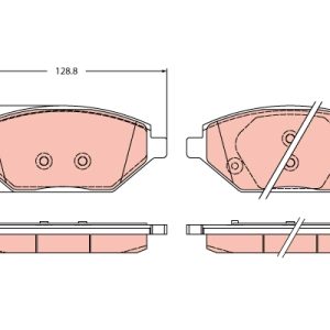 Placute frana OPEL KARL (C16) 1.0 LPG Benzina/Autogaz (GPL) 73 cai TRW GDB2425
