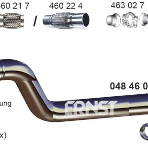 Racord evacuare OPEL VIVARO A caroserie (X83) 2.0 CDTI (F7) diesel 90 cai ERNST 048460