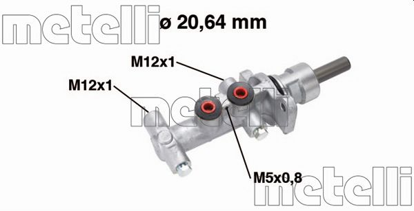 Pompa centrala frana OPEL VIVARO A platou / sasiu (X83) 2.0 CDTI diesel 90 cai METELLI 05-0768