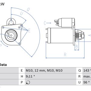 Electromotor OPEL VIVARO A platou / sasiu (X83) 1.9 Di diesel 82 cai BOSCH 0 986 018 860