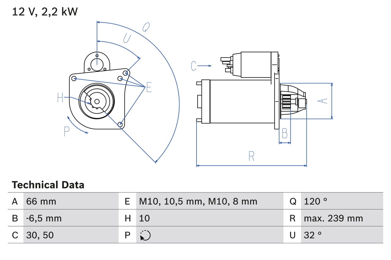 Electromotor OPEL MOVANO A caroserie (X70) 2.5 CDTI (FD) diesel 146 cai BOSCH 0 986 020 141