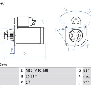 Electromotor OPEL MOVANO B caroserie (X62) 2.3 CDTI FWD (FV) diesel 179 cai BOSCH 0 986 023 530