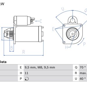 Electromotor OPEL COMBO Autoutilitara/limuzina spatioasa (K9) 1.5 D diesel 131 cai BOSCH 0 986 023 580