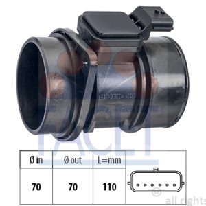 Senzor debit aer OPEL MOVANO A platou / sasiu (X70) 2.5 CDTI (ED, HD, UD0, UD4) diesel 120 cai FACET 10.1364