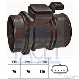 Senzor debit aer OPEL VIVARO A caroserie (X83) 2.0 CDTI (F7) diesel 114 cai FACET 10.1454