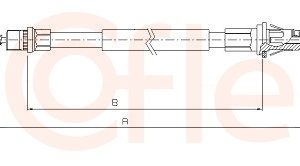 Cablu frana de parcare OPEL MOVANO A platou / sasiu (X70) 2.2 DTI (ED, HD, UD0, UD4) diesel 90 cai COFLE 10.6853