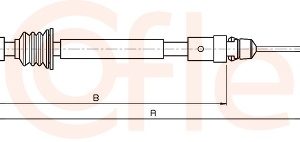 Cablu frana de parcare OPEL MOVANO B platou / sasiu (X62) 2.3 CDTI FWD (EV, HV, UV) diesel 101 cai COFLE 10.6855