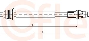 Cablu frana de parcare OPEL MOVANO B platou / sasiu (X62) 2.3 CDTI FWD (EV, HV, UV) diesel 101 cai COFLE 10.6856
