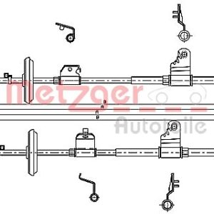 Cablu frana de parcare OPEL MOKKA / MOKKA X (J13) 1.8 4x4 (_76) benzina 140 cai METZGER 11.5778