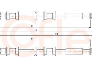 Cablu frana de parcare OPEL COMBO Tour 1.6 CNG Benzina/Gaz metan (GNC) 97 cai COFLE 11.5764