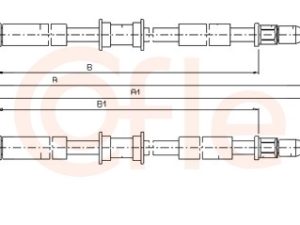 Cablu frana de parcare OPEL COMBO Autoutilitara/limuzina spatioasa 1.3 CDTI 16V diesel 69 cai COFLE 11.5765